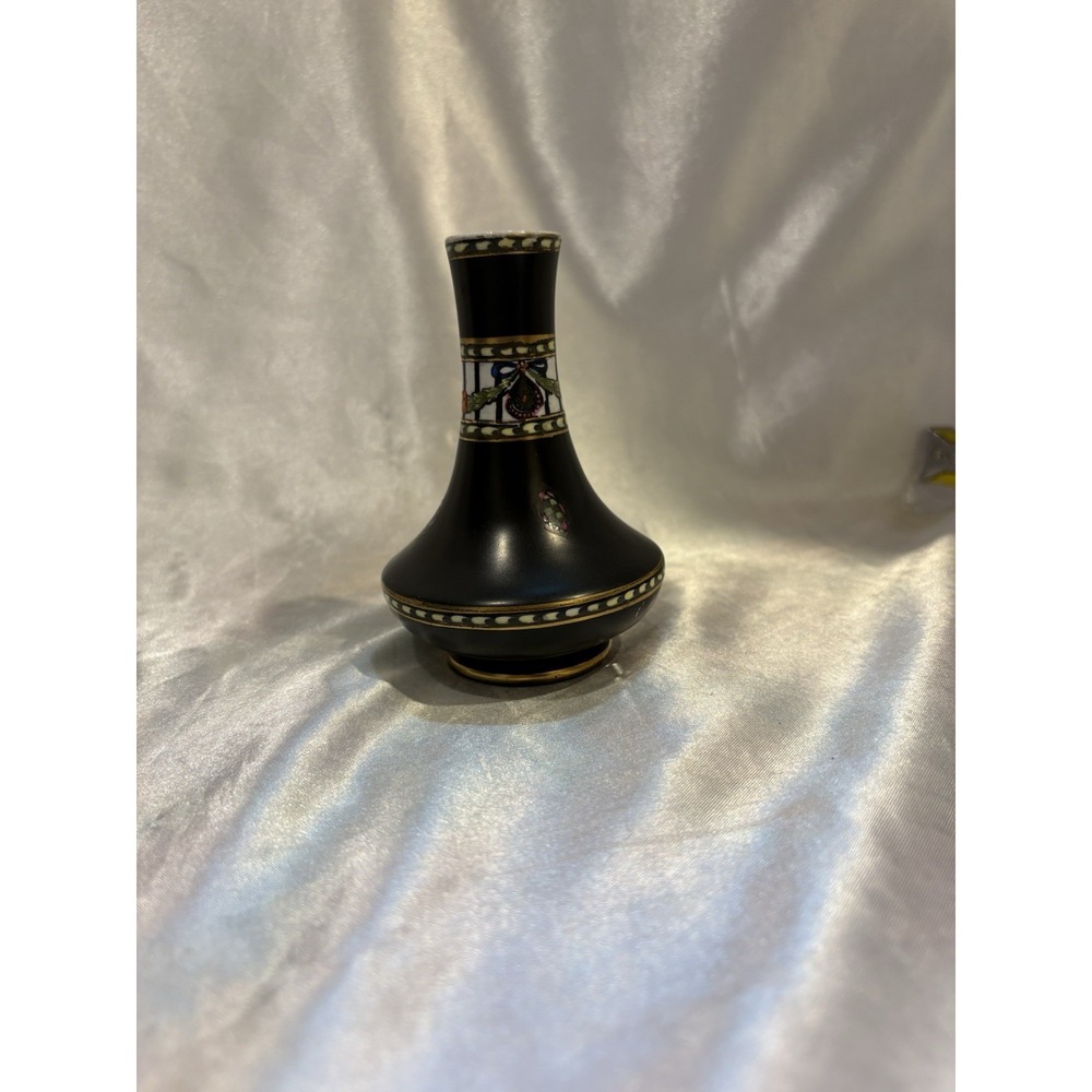 Antique Rare Fenton Ceramic Bud Vase Made England Hand Painted